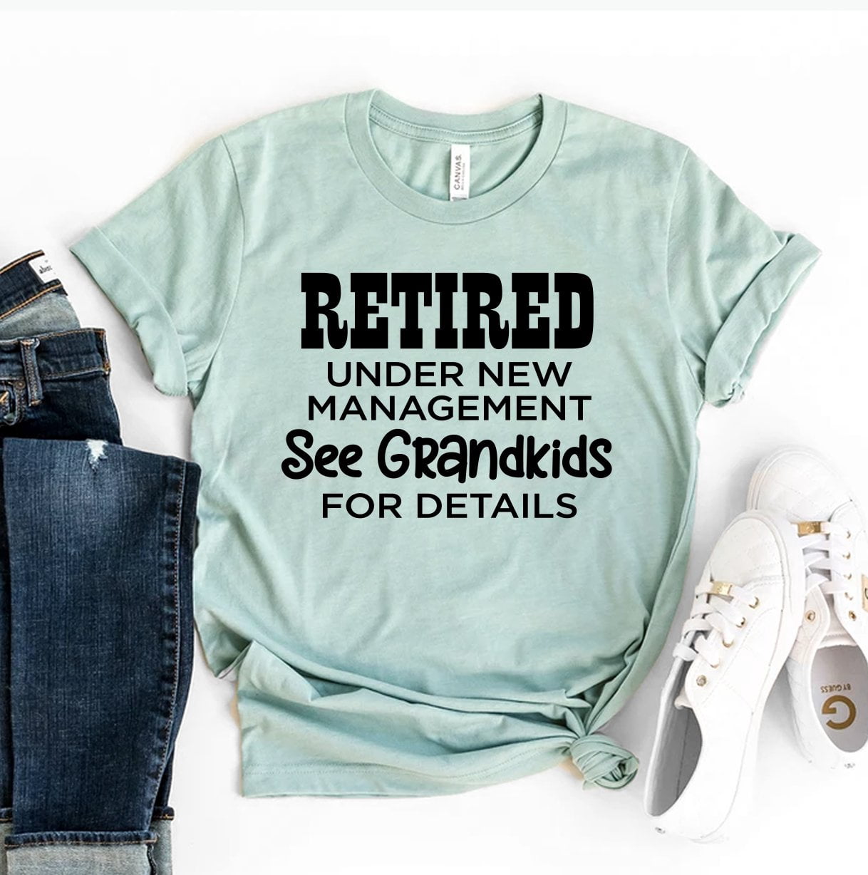 Funny Mom T-Shirt - 'I'm Real Tired Of Babysitting My Mom's Grandkids' Graphic Tee For Women