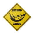 thumbnail image 1 of Retired Vintage Crossing Sign Zone Xing | Indoor/Outdoor Plastic | 17" Tall rustic things to do golf retirement who cares why, 1 of 3