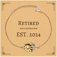 thumbnail image 1 of Retired Yoga Instructor Est. 2024 Sunflower Bracelet - Inspirational Graduation Gift for Yoga Enthusiasts, 1 of 5