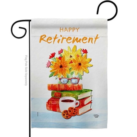 Retirement Activites Celebration Double-Sided Decorative Garden Flag, Multi Color