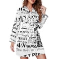 thumbnail image 1 of Retirement Apparel Night Robe Long Sleeve V Neck Robe With Belt Women's Sleepwear Dresses, 1 of 9