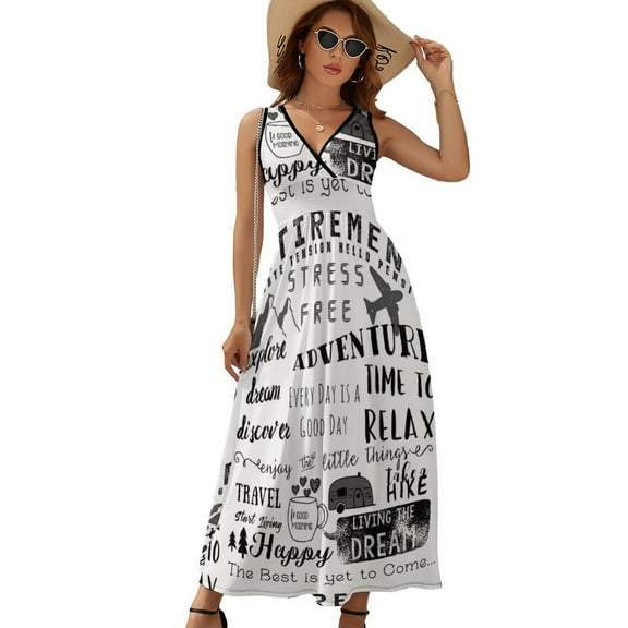 Retirement Apparel Sleeveless Dress Dresses Women Summer Evening Dresses Ladies Bohemia Long Dresses
