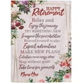 thumbnail image 1 of Retirement Blanket Personalized Happy Retirement Gifts for Women Men Soft Throw Blanket Best Retirement Gifts for Mom Dad Grandma Grandpa Boss Coworkers Friends Farewell Gifts Retire Party Gifts AA5, 1 of 5