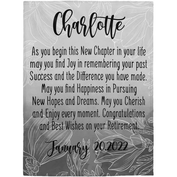 Retirement Blanket Personalized Happy Retirement Gifts for Women Men Soft Throw Blanket Best Retirement Gifts for Mom Dad Grandma Grandpa Boss Coworkers Friends Farewell Gifts Retire Party Gifts AA5