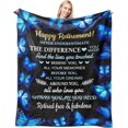 thumbnail image 1 of Retirement Blanket Retirement Gifts for Women 2025 Retired Throw Blanket Going Away Gift Leaving Gift Blanket Goodbye Farewell Gifts for Coworkers Friends 60" x 50", 1 of 5