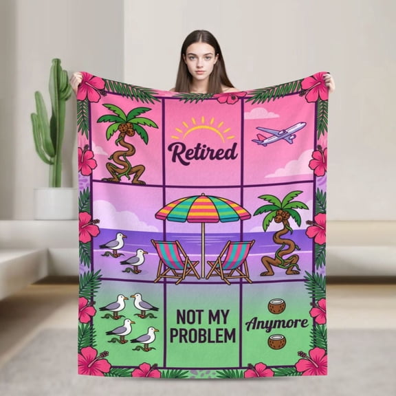 Retirement Blanket, Retirement Gifts for Women Men, Going Away Gift for Coworkers Friends, Soft Throw Blanket for Teacher Nurse Doctor Boss Retirement Celebration 50x40