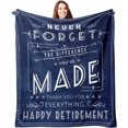 thumbnail image 1 of Retirement Blanket for Women Men Teacher Happy Retirement Gifts Flannel Throw Blanket 60“*50", 1 of 6