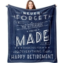 Retirement Blanket for Women Men Teacher Happy Retirement Gifts Flannel Throw Blanket 60“*50"