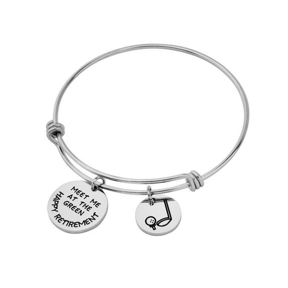 Retirement Bracelet Happy Retirement Golf Expandable Charm Bracelet Golf Jewelry cor Women