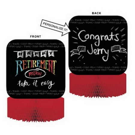 Retirement Chalk Centerpiece w/Chalk Stick