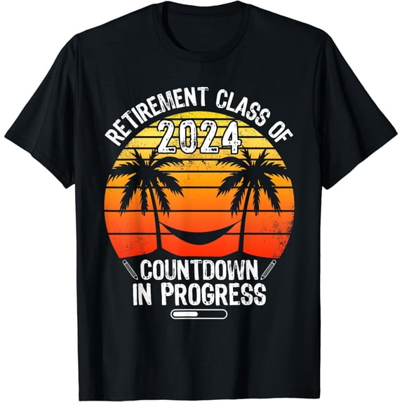 Retirement Class of 2024 Countdown in Progress Funny Teacher T-Shirt