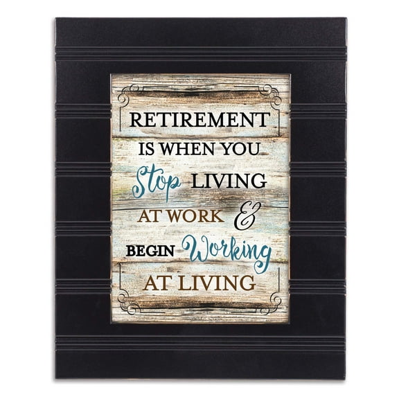 Retirement Congratulations Black 8 x 10 Beaded Board Picture Frame Plaque