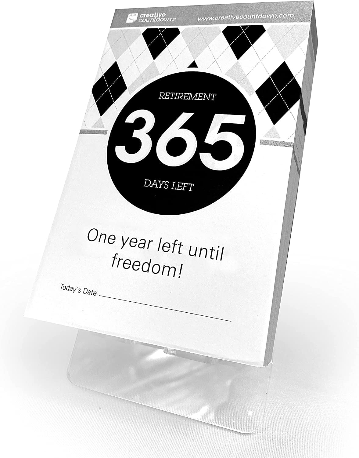 Retirement Count Down Calendar - 5.75"x3.75" - Black and White Tear Off ...