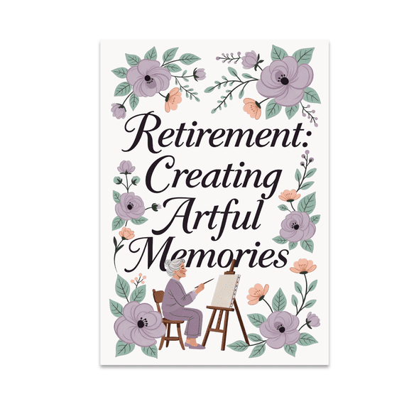 Retirement Creating Artful Memories - Retiree Art Enthusiast - 13x19 Poster Print