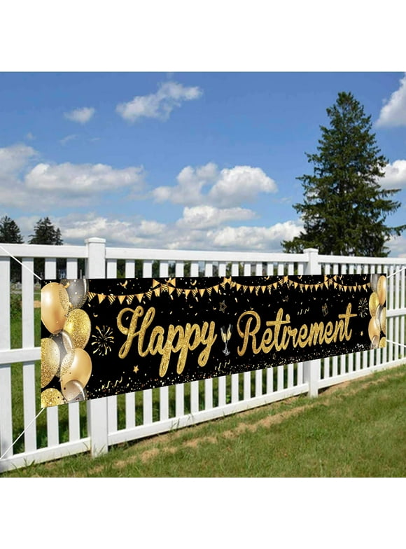 Retirement Decorations Retirement Gift Large Retirement Party Banner Photo Booth Backdrop Party Supplies 19" x 118"