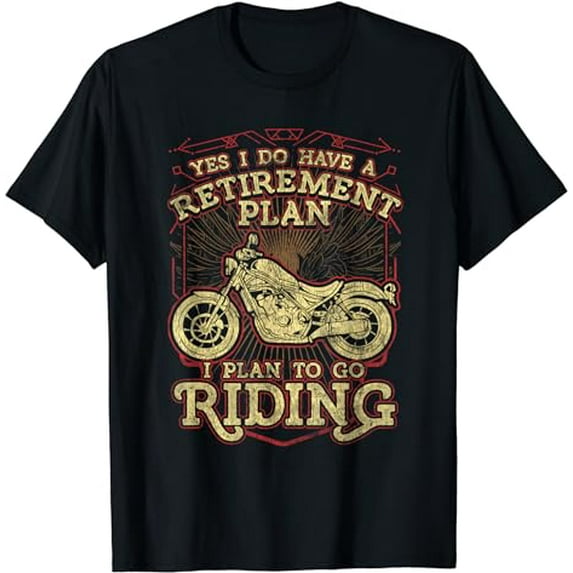 Retirement Gift Motorcycle Riders Biker T-Shirt