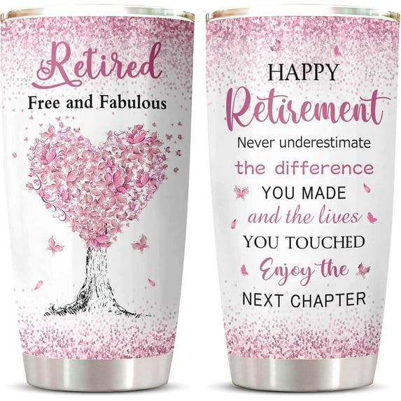 Retirement Gift for Woman 2024 Tumbler 1PC, Best Retirement Gifts Ideas, Retirement Gifts Mug, Retired Gifts for Women, Retirement Party Decorations, Farewell Gifts for Coworkers Cup 20oz