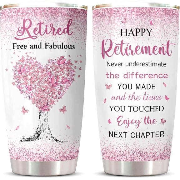Retirement Gift for Woman 2024 Tumbler 1PC, Best Retirement Gifts Ideas, Retirement Gifts Mug, Retired Gifts for Women, Retirement Party Decorations, Farewell Gifts for Coworkers Cup 20oz