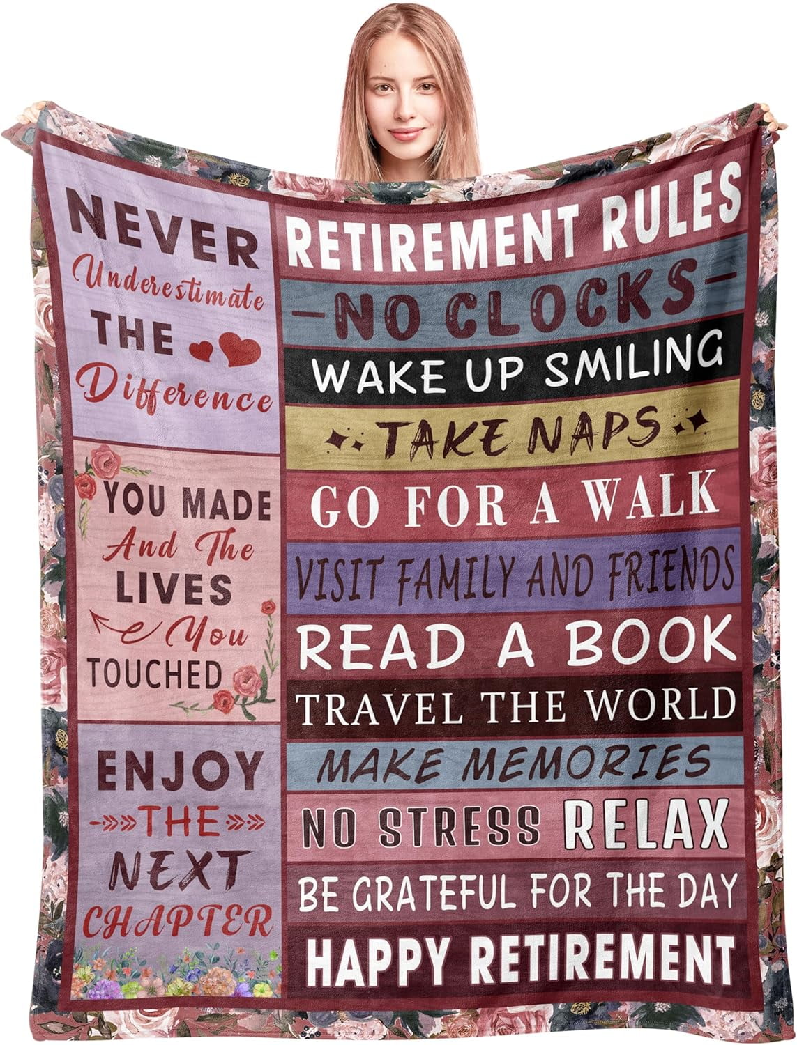 Retirement Gift for Woman 2025 Blanket - Retirement Gifts for Women Coworkers Nurse Teacher - Retired Gifts for Women - Best Gift Ideas for Retirement - Happy Retirement Decorations