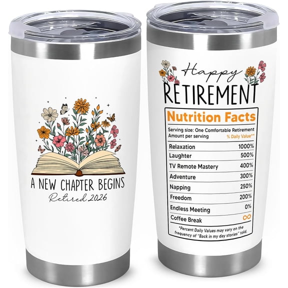 Retirement Gift For Woman 2026, Retirement Tumbler, Retired 2026 Coffee Cup - Retired Gifts Birthday Gifts Christmas Presents for Female Mom Grandma Teacher Nurse Coworkers