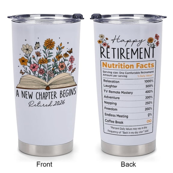 Retirement Gift For Woman 2026, Retirement Tumbler, Retired 2026 Coffee Cup - Retired Gifts Birthday Gifts Christmas Presents for Female Mom Grandma Teacher Nurse Coworkers