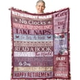 thumbnail image 1 of Retirement Gift for Woman, Best Retired Gifts for Women/Men 2025, Retire Gift Ideas, Funny Presents for Retirement Coworker/Teacher/Nurse/Mom, Soft Blanket, 1 of 7