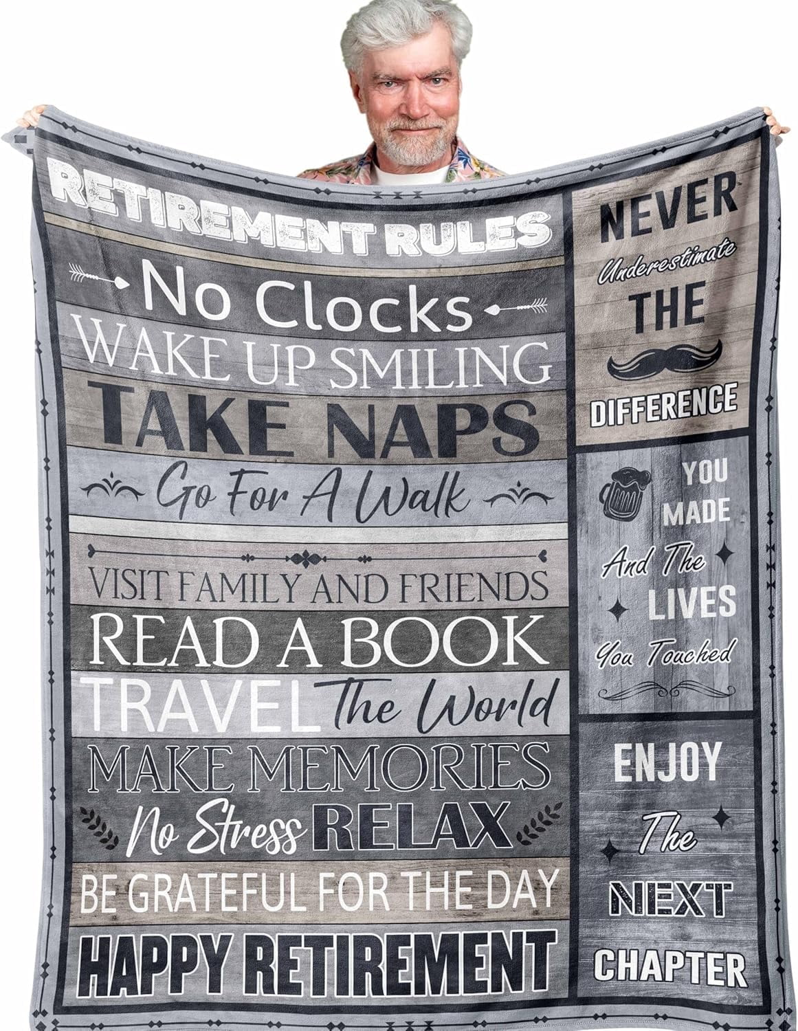Retirement Gift for Woman, Best Retired Gifts for Women/Men 2025, Retire Gift Ideas, Funny Presents for Retirement Coworker/Teacher/Nurse/Mom, Soft Blanket