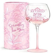 Retirement Gift for Woman Happy Retirement Party Decorations Wine Glasses 2026 Farewell Going Away Goodbye Gifts for Coworkers Women Coworker Leaving Gifts for 