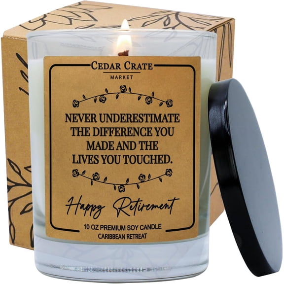 Retirement Gift for Woman Man 2025- Funny Retired Candle Adult Humor, Best Coworker, Friends, Teacher, Boss, Nurse, - Military Farewell Leaving Presents, 100% Soy Wax - Made in USA