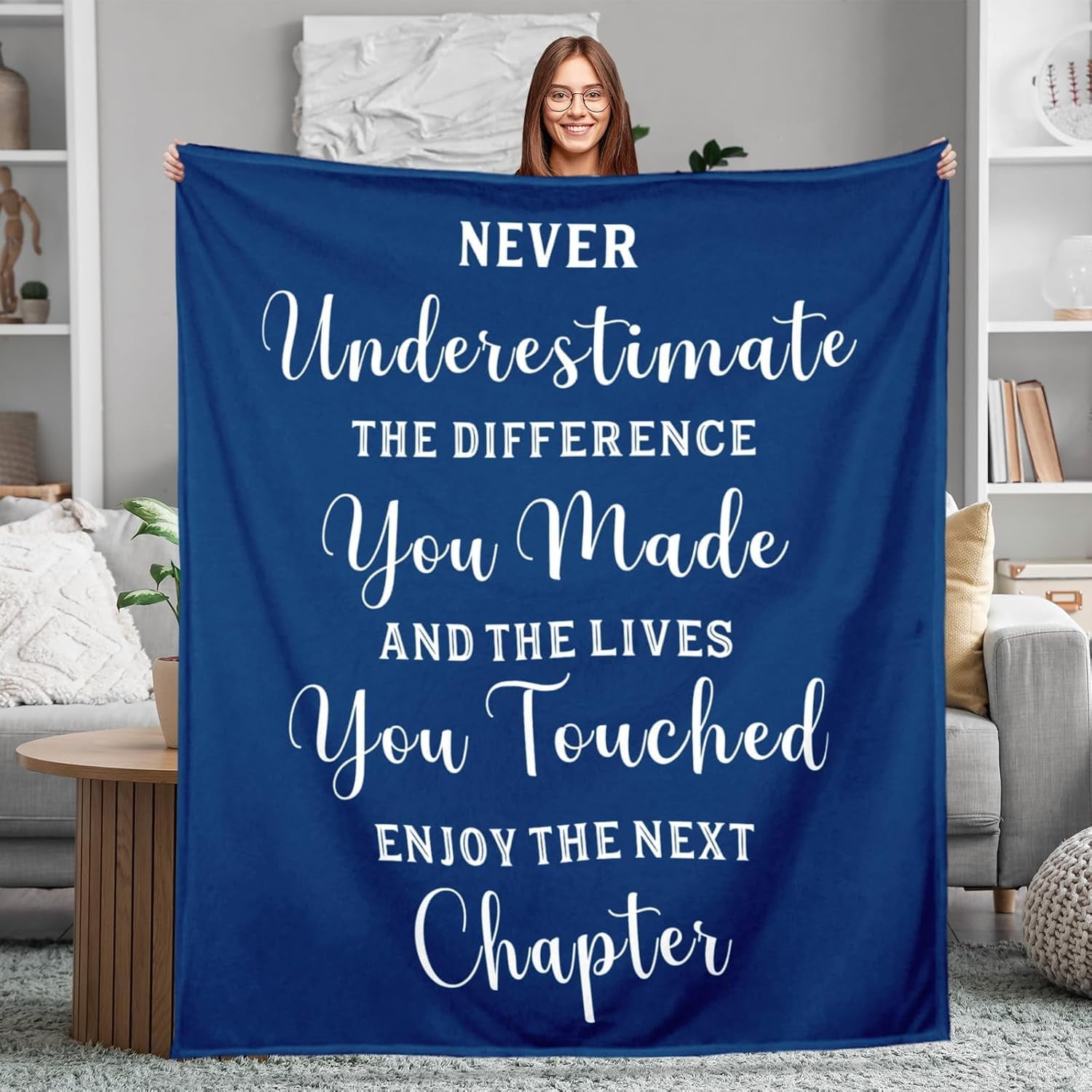 Retirement Gift for Woman Men Throw Blanket Farewell Gifts for Coworker