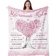 thumbnail image 1 of Retirement Gift for Woman, Retirement Decorations Blanket 50"X60", Retirement Gifts for Women, Farewell Gifts for Coworker, Retired Gifts for Women, Cool Retirement Gifts, Best Gifts for Retirement, 1 of 5