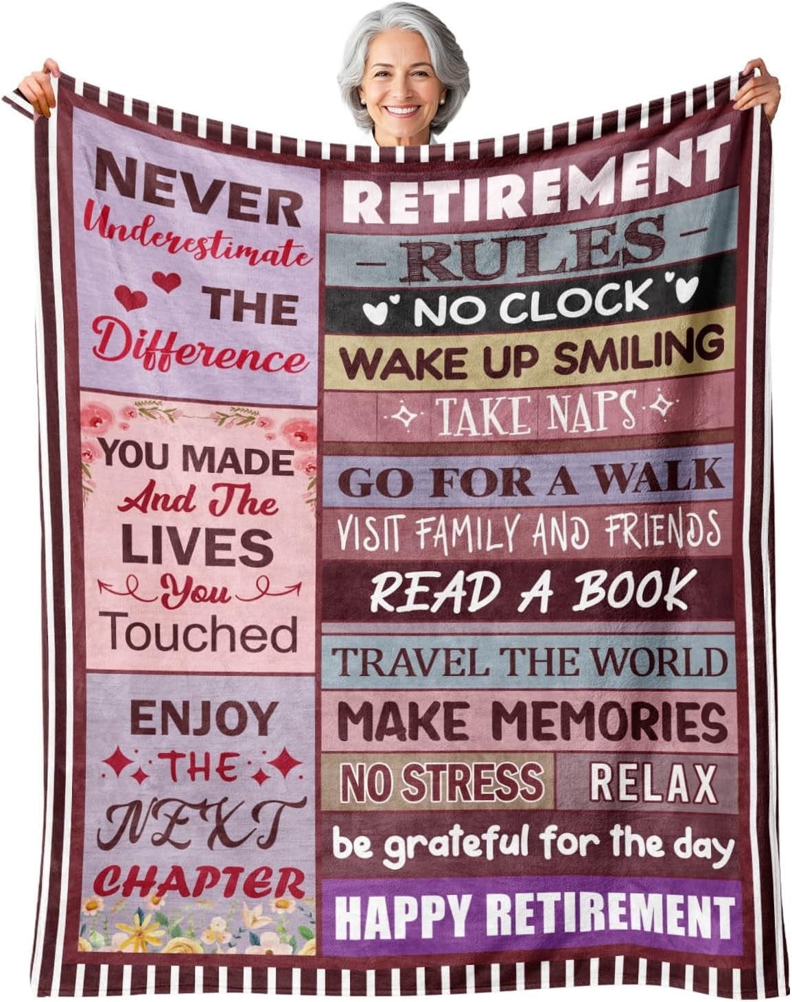 Retirement Gift for Woman, Retirement Gifts for Women Men 2025, Best Retirement Gifts, Retirement Gifts, Happy Retirement Gifts for Women Mom Teacher Nurse Coworkers, Retirement Blanket