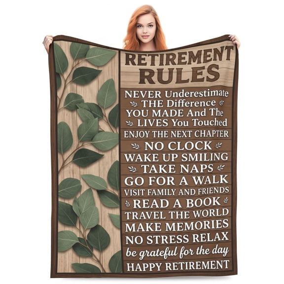 Retirement Gift for Woman, Retirement Gifts for Women Men, Happy Retirement Gifts for Women Mom Teacher Nurse Coworker Retirees, Happy Retirement Party Decorations, Retirement Blanket 50x40