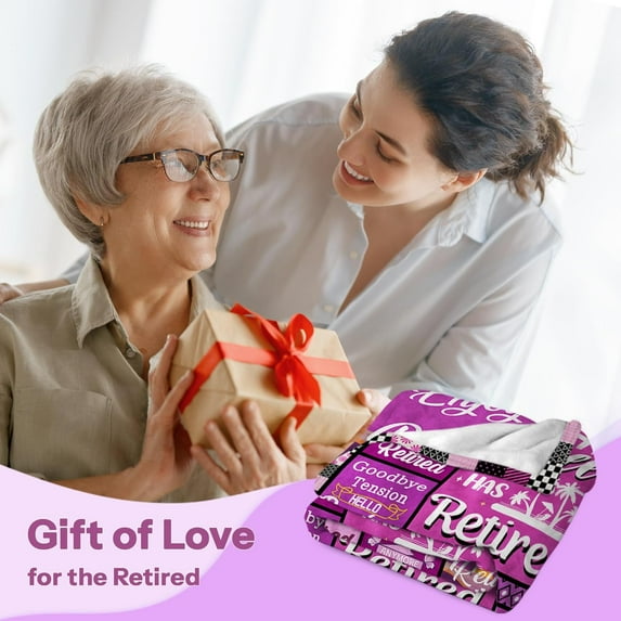 Retirement Gift for Women 2024, Retirement Gifts, Retired Gifts for Women, Gifts for Retirement, Retirement Blanket for Women, Happy Retirement Gifts, 60x80
