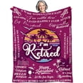 thumbnail image 1 of Retirement Gift for Women 2024, Retirement Gifts, Retired Gifts for Women, Gifts for Retirement, Retirement Blanket for Women, Happy Retirement Gifts (Retirement Gift - Happy), 60x80, 1 of 6