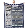 thumbnail image 1 of Retirement Gift for Women Goodbye Gifts for Coworkers Retirement Gifts for Women 2024 Happy Retired Gifts for Women Retirement Gifts for Nurse Boss Lady Friends Teacher Retirement Blanket 50"*60" Red, 1 of 5