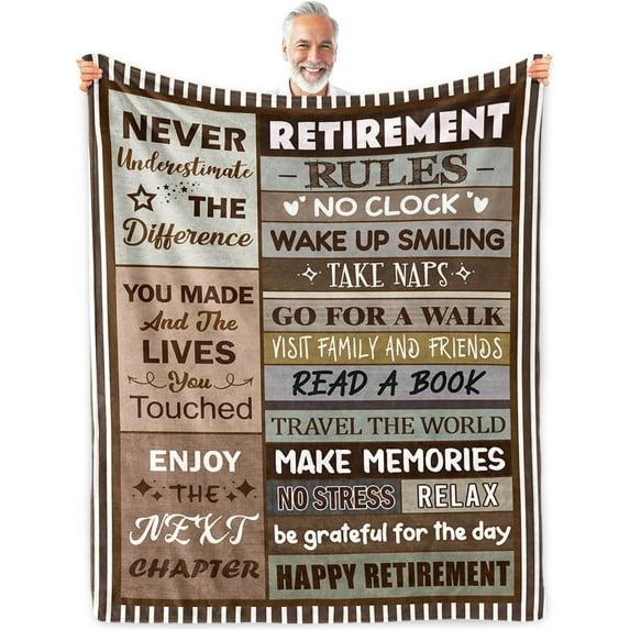 Retirement Gift for Women Goodbye Gifts for Coworkers Retirement Gifts for Women 2024 Happy Retired Gifts for Women Retirement Gifts for Nurse Boss Lady Friends Teacher Retirement Blanket 50"*60" Red