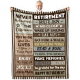 thumbnail image 1 of Retirement Gift for Women Goodbye Gifts for Coworkers Retirement Gifts for Women 2024 Happy Retired Gifts for Women Retirement Gifts for Nurse Boss Lady Friends Teacher Retirement Blanket 50"*60" Red, 1 of 5