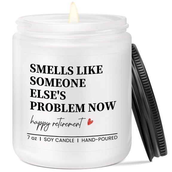 Retirement Gift for Woman Men - 7oz Lavender Scented Soy Wax Candle- Farewell Gifts for Coworkers Boss Friends Nurse Teacher
