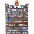 thumbnail image 1 of Retirement Gifts Blanket,Happy Retirement Gifts for Women,Retirement Gifts for Men,Coworker Goodbye Best Retirement Gifts Ideas Retired Throw Blankets Flannel Blanket 50"x 60", 1 of 6