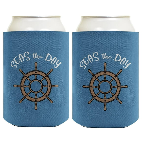 Retirement Gifts For Women Nautical Theme Seas the Day 2-Pack Can Drink Thermocoolers
