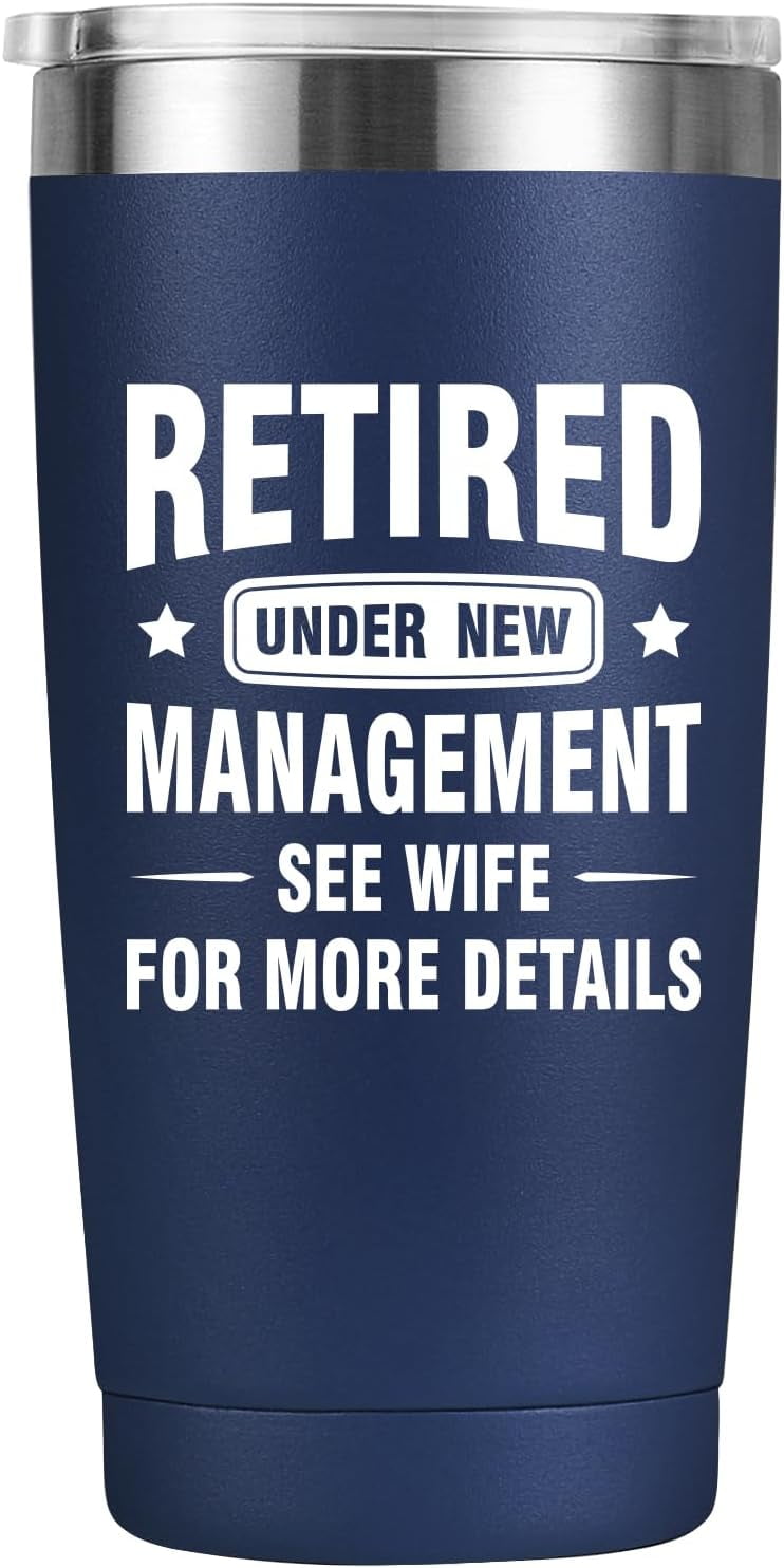 Onebttl 24oz Stainless Steel Retirement Beer Mug - Insulated Tumbler With Lid, "Man Myth Legend" Gift