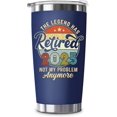 thumbnail image 1 of Retirement Gifts for Men - Funny Retired Gifts for Men, Husband, Dad, Coworker, Boss, Friends - 2025 Happy Retirement Gag Gift, Cool Party Ideas Decoration - 20oz Navy Tumbler Cup With Gift Box, 1 of 6