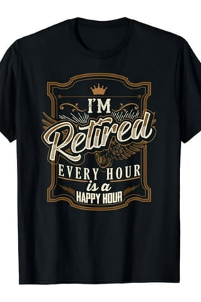 Retirement Gifts for Men Funny I'm Retired T-Shirt | Same Style for Men and Women, 2026 Summer, Short-Sleeved, Printed, Vintage Style, Crew Neck, Slight Stretch, Regular Fit, Perfect for Adults