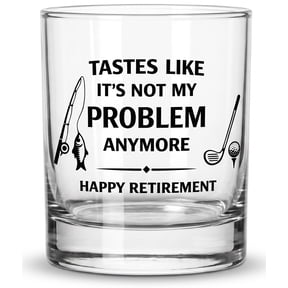 Retirement Gifts for Men - Funny Whiskey Glass for Retired 2026, Perfect Goodbye Coworker Gift, Farewell Gift for Friends, Dad, Grandpa, Colleague, Retirement Party Favors for Men