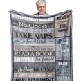 thumbnail image 1 of Retirement Gifts for Men/Women 2023, Best retirement Gift Ideas, Retired Gifts, Funny Retirement Gifts for Male/Female, Happy Mens Retirement Gifts for Coworker, Gifts for Retirement Blanket 60X50in, 1 of 6