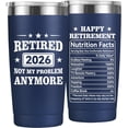 thumbnail image 1 of Retirement Gifts for Men & Women 2026 – 20oz Navy Blue Tumbler – Funny Retired Gift for Coworkers, Friends – Happy Retirement Party Decorations & Supplies, 1 of 3