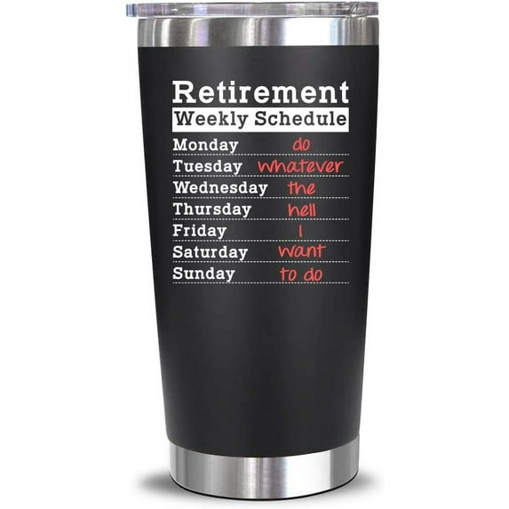 Retirement Gifts For Men Women - Retired Gifts For Women, Men - Retirement Party Decorations - Fun Retirement Gifts For Women, Men, Retired People, Coworkers, Friends - 20 Oz Tumbler