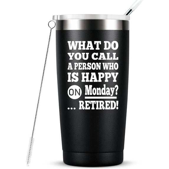 Retirement Gifts for Men Women Travel Mug-Funny Retiring Gift for Coworker,Boss,Best Friend,Nurse,Doctor,Dad,himStainless Steel Insulated Retired Tumbler with Straw and Lid
