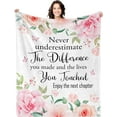thumbnail image 1 of Retirement Gifts for Woman Blanket 50" X 60", Farewell Gifts for Coworkers, New Job Farewell Decorations, Coworker Leaving Gifts for Women, Going Away Gift for Friends, Goodbye Gifts Throw, 1 of 6